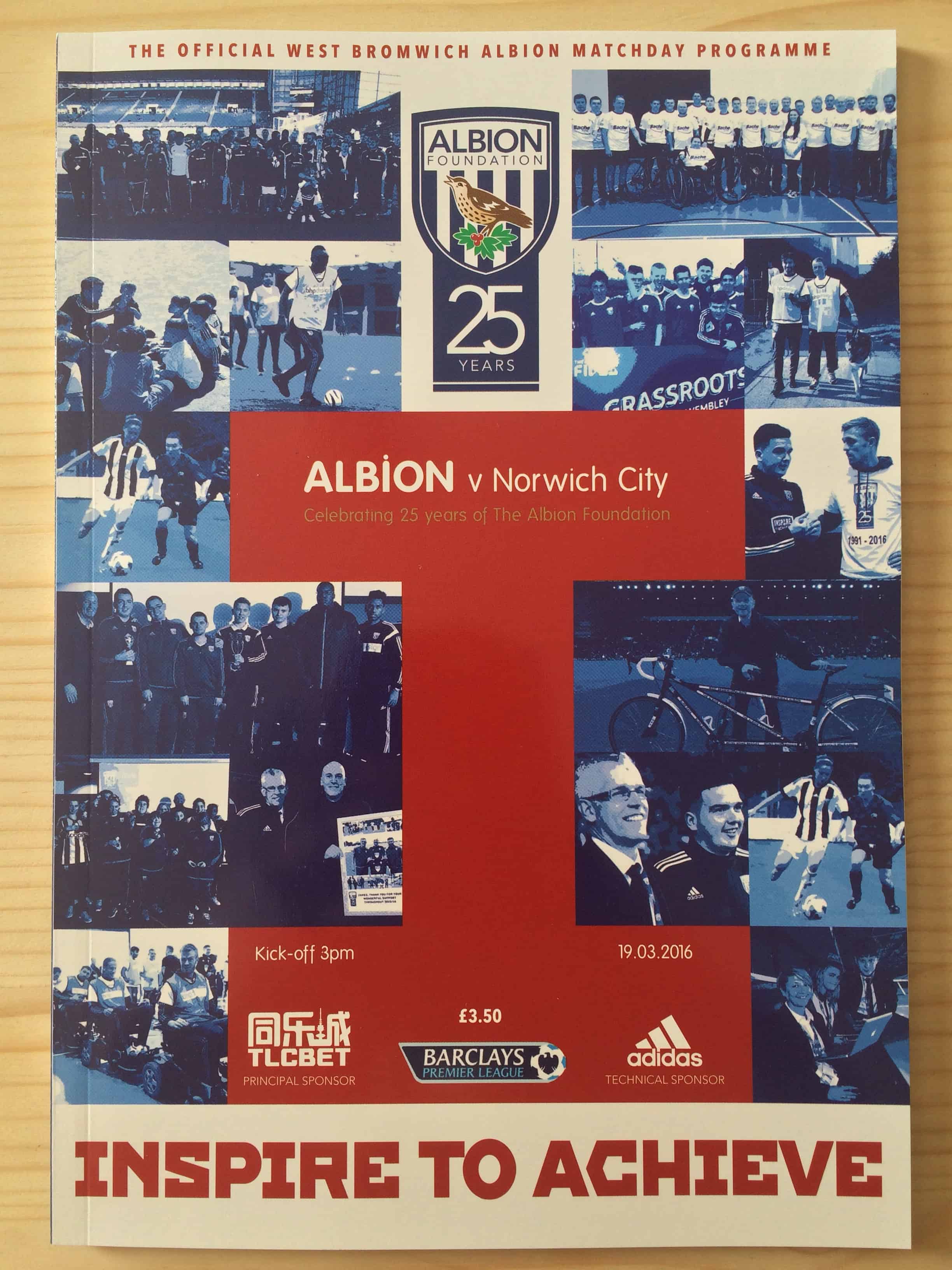 West Bromwich Albion FC  v Norwich City FC